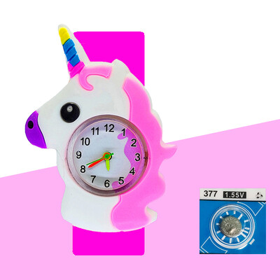 Rajzfilm egyszarvú karórák gyerekeknek tanulási idő Óra játékok baba születésnapi és karácsonyi ajándékok pofon csuklóra gyerekórák fiúknak