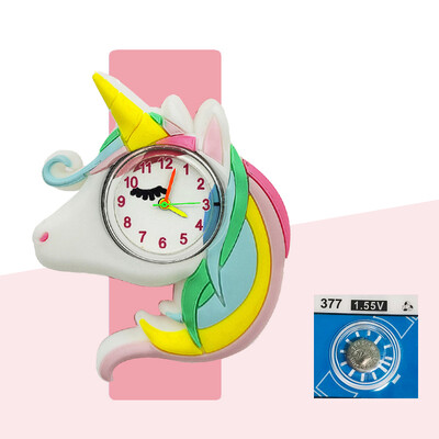 Rajzfilm egyszarvú karórák gyerekeknek tanulási idő Óra játékok baba születésnapi és karácsonyi ajándékok pofon csuklóra gyerekórák fiúknak