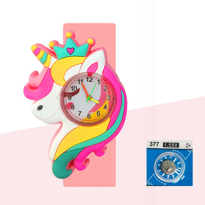 Rajzfilm egyszarvú karórák gyerekeknek tanulási idő Óra játékok baba születésnapi és karácsonyi ajándékok pofon csuklóra gyerekórák fiúknak