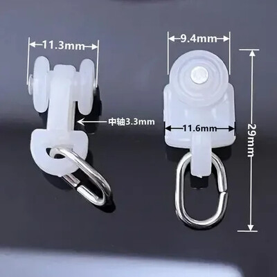 100 tk plastikust kardinate rihmaratas vanamoodne kardina rull konks ratas aknakaunistuse riistvara tarvikud