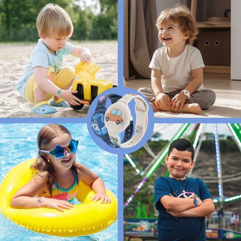 Nauja vandeniui atspari Apple Airtag laikiklio apyrankė vaikams silikoninė dėklas Apyrankė vaikams AirTags dėklu laikrodžio apyrankė