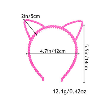 7 ΤΕΜ. Κοριτσίστικες κορδέλες για αυτιά γάτας Candy Color Kitty Ears Headband Πλαστικά δόντια Hairbands Οικογενειακή διακόσμηση για πάρτι Αξεσουάρ μαλλιών