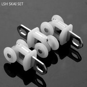 10 vnt. Užuolaidų skriemulys Elektrinis vikšro volas tylus nano ratas nerūdijančio plieno ritinėliai stumdomų langų dekoravimo priedai