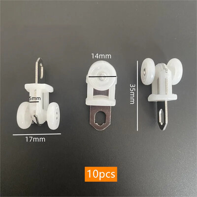 10 vnt. Užuolaidų skriemulys Elektrinis vikšro volas tylus nano ratas nerūdijančio plieno ritinėliai stumdomų langų dekoravimo priedai