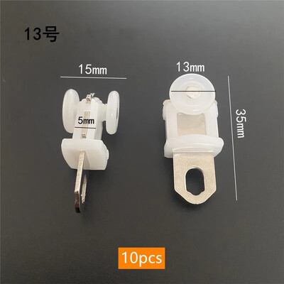 10 vnt. Užuolaidų skriemulys Elektrinis vikšro volas tylus nano ratas nerūdijančio plieno ritinėliai stumdomų langų dekoravimo priedai