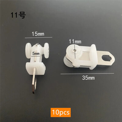 10 vnt. Užuolaidų skriemulys Elektrinis vikšro volas tylus nano ratas nerūdijančio plieno ritinėliai stumdomų langų dekoravimo priedai