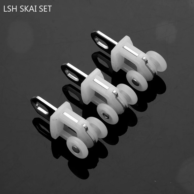 10 vnt. Užuolaidų skriemulys Elektrinis vikšro volas tylus nano ratas nerūdijančio plieno ritinėliai stumdomų langų dekoravimo priedai