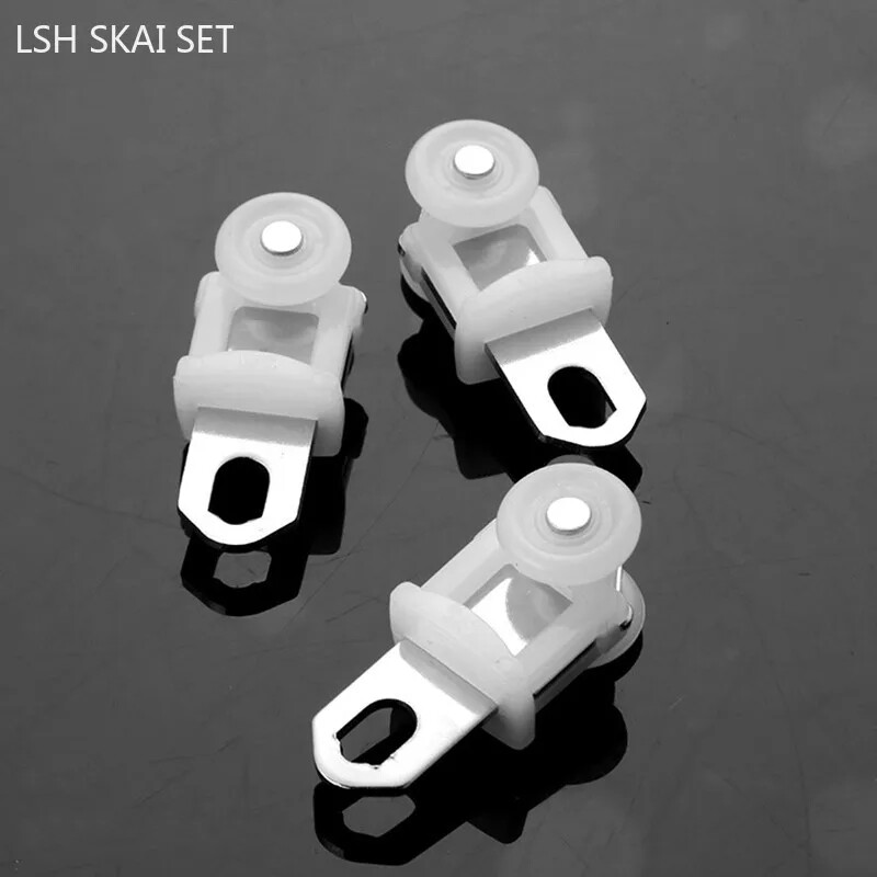 10 vnt. Užuolaidų skriemulys Elektrinis vikšro volas tylus nano ratas nerūdijančio plieno ritinėliai stumdomų langų dekoravimo priedai