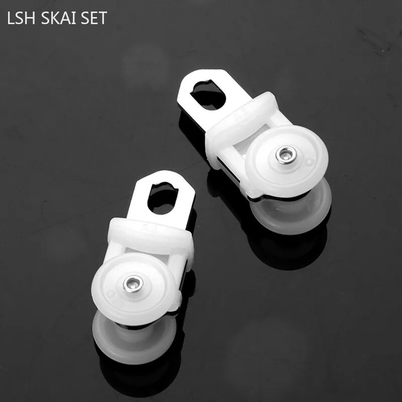 10 vnt. Užuolaidų skriemulys Elektrinis vikšro volas tylus nano ratas nerūdijančio plieno ritinėliai stumdomų langų dekoravimo priedai