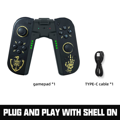 Joy 2 színes RGB fényhatású vibrációs motorok, hattengelyes giroszkóp játékfogantyú Gamepad vezérlő joystick kapcsolóhoz