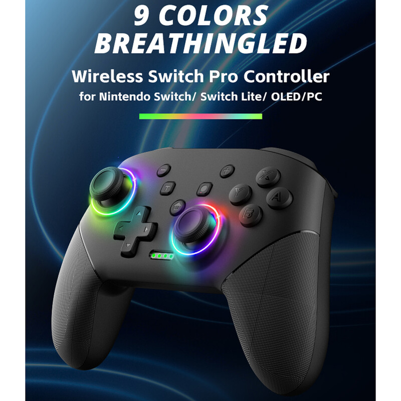 Belaidis valdymas, skirtas Nintendo Switch OLED Lite Android mobilusis telefonas USB laidinis kompiuteris Bluetooth žaidimų pulto valdiklis Game Pad Joystick