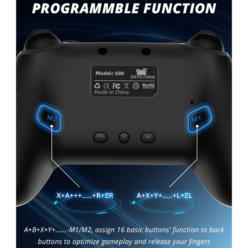 Belaidis valdymas, skirtas Nintendo Switch OLED Lite Android mobilusis telefonas USB laidinis kompiuteris Bluetooth žaidimų pulto valdiklis Game Pad Joystick