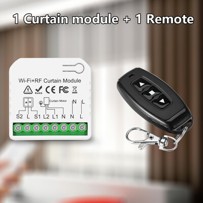 WiFi nutikas kardina lüliti elektriline rullava katiku uksekontroller Tuya App hääljuhtimine Alexa Alice 433 MHz kaugjuhtimispuldiga