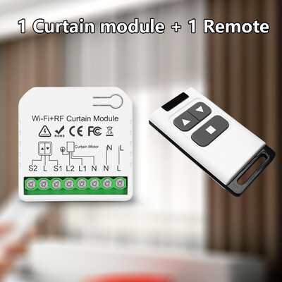 WiFi nutikas kardina lüliti elektriline rullava katiku uksekontroller Tuya App hääljuhtimine Alexa Alice 433 MHz kaugjuhtimispuldiga