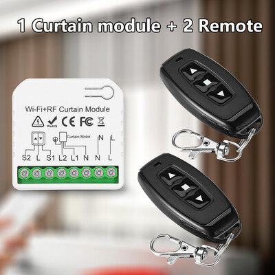 WiFi nutikas kardina lüliti elektriline rullava katiku uksekontroller Tuya App hääljuhtimine Alexa Alice 433 MHz kaugjuhtimispuldiga