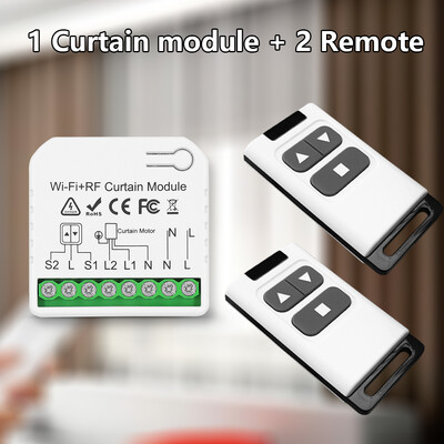 WiFi nutikas kardina lüliti elektriline rullava katiku uksekontroller Tuya App hääljuhtimine Alexa Alice 433 MHz kaugjuhtimispuldiga