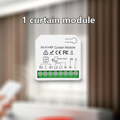 WiFi nutikas kardina lüliti elektriline rullava katiku uksekontroller Tuya App hääljuhtimine Alexa Alice 433 MHz kaugjuhtimispuldiga