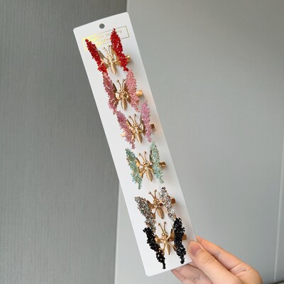 6 bucăți elegant ciucuri fluture ac de păr pentru femeie retro accesorii tremurând clemă laterală în mișcare fluture coafură pentru petrecere bijuterii cadou