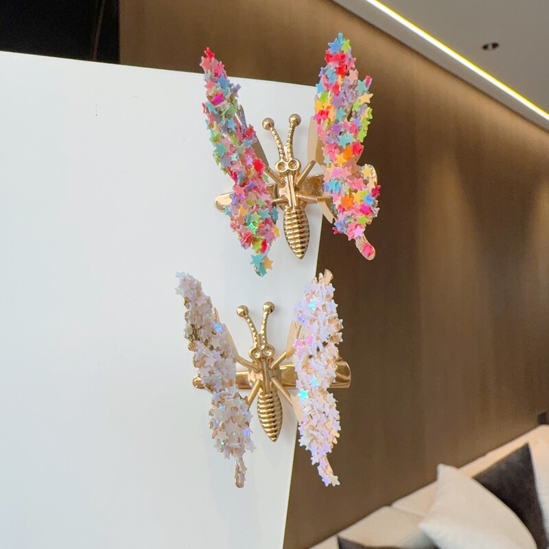 6 bucăți elegant ciucuri fluture ac de păr pentru femeie retro accesorii tremurând clemă laterală în mișcare fluture coafură pentru petrecere bijuterii cadou