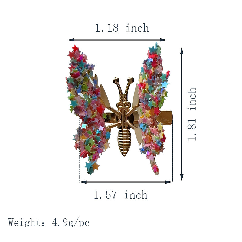 6 bucăți elegant ciucuri fluture ac de păr pentru femeie retro accesorii tremurând clemă laterală în mișcare fluture coafură pentru petrecere bijuterii cadou