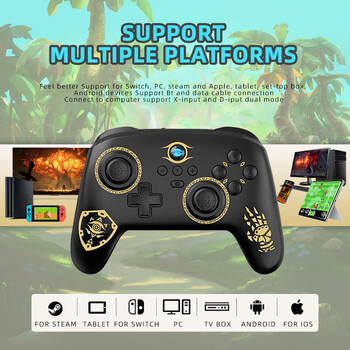 Switch Pro Gamepad Безжичен контролер за игри за Nintend Switch OLED/Lite Джойстик за Steam Yuzu Controle PC