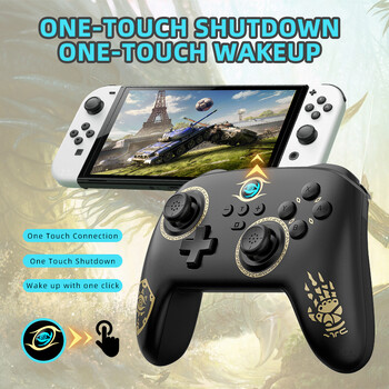 Switch Pro Gamepad Безжичен контролер за игри за Nintend Switch OLED/Lite Джойстик за Steam Yuzu Controle PC