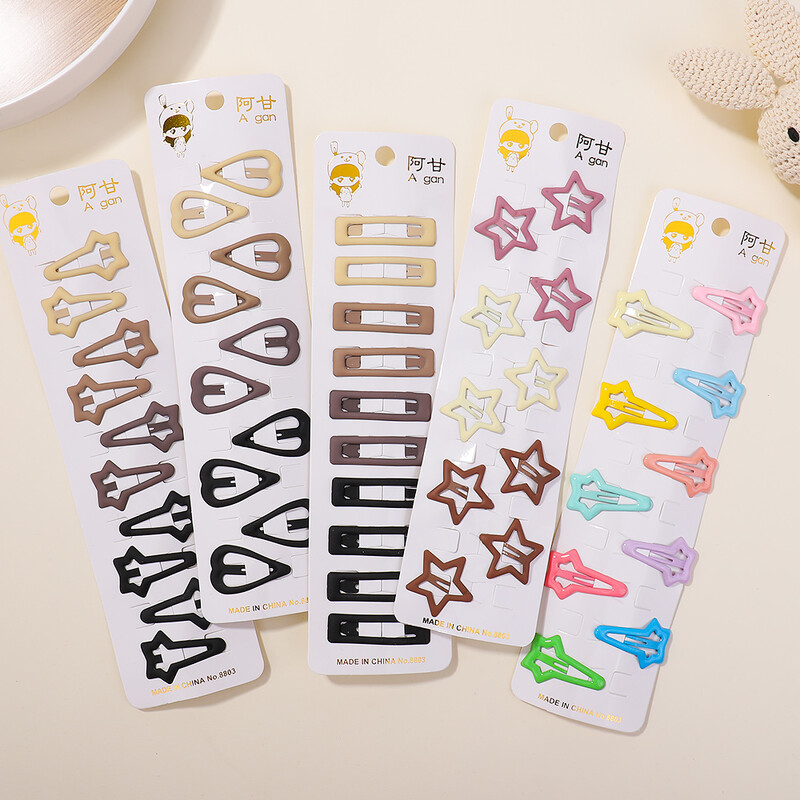 10 ks Kawaii geometrické kovové sponky do vlasov sada pre ženy, dievčatá, deti, sponky do vlasov, sponky, doplnky, sponky do vlasov