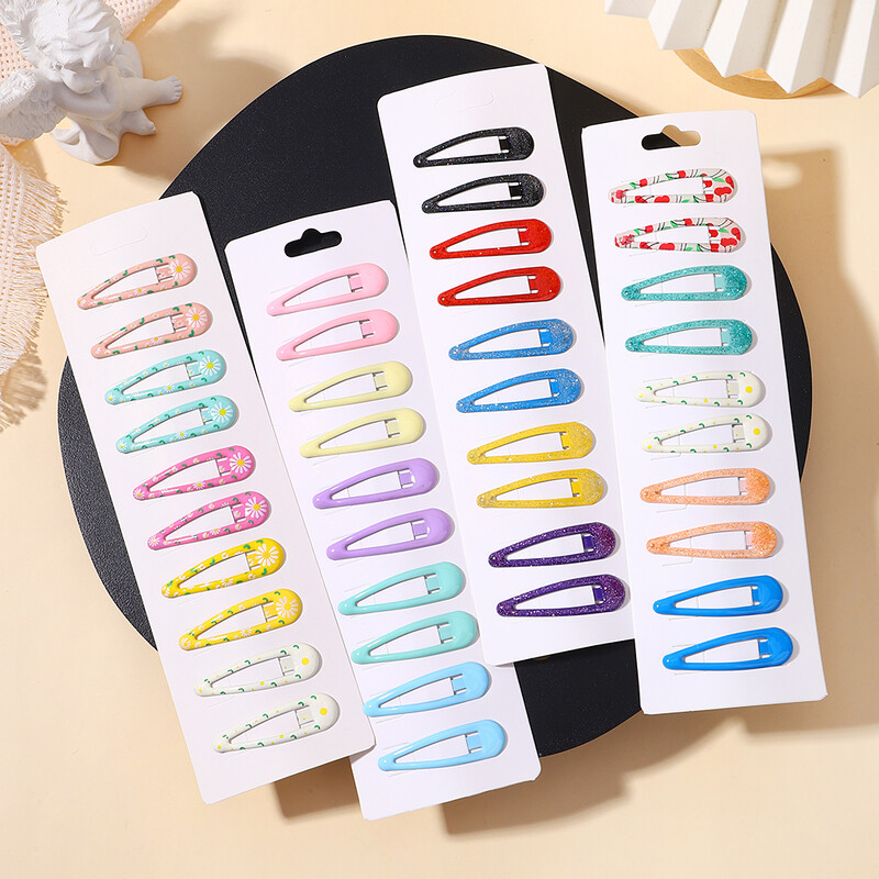 10 ks Kawaii geometrické kovové sponky do vlasov sada pre ženy, dievčatá, deti, sponky do vlasov, sponky, doplnky, sponky do vlasov