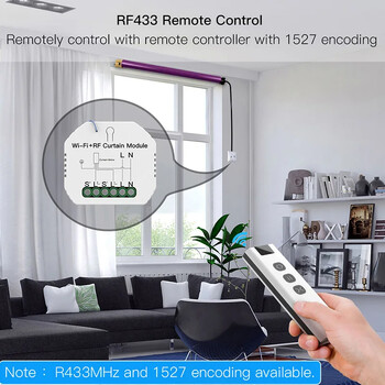 DIY RF433 WiFi Smart Switch Module Tuya Voice Wireless Control Electric Roller Blinds Shutter Motor Switch Breaker Alexa