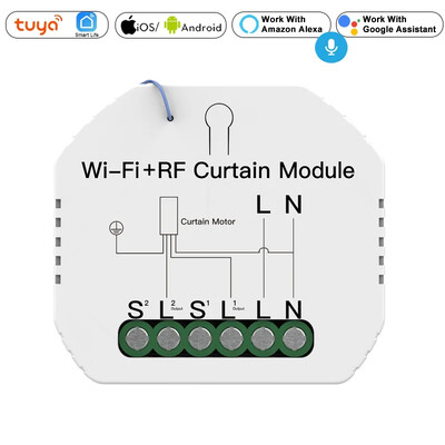 DIY RF433 WiFi intelligens függöny kapcsoló modul Tuya Voice vezeték nélküli vezérlés elektromos redőnyök redőny motor kapcsoló megszakító Alexa