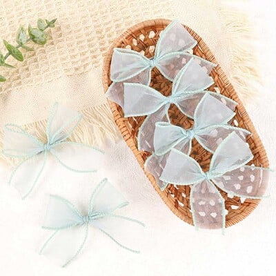 6 vnt. balti nėriniai, lankeliai, plaukų segtukai mergaitėms, puikūs Bowknot plaukų segtukai, vaikiški plaukų segtukai, korėjietiški galvos apdangalai, plaukų priedai