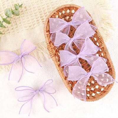 6 vnt. balti nėriniai, lankeliai, plaukų segtukai mergaitėms, puikūs Bowknot plaukų segtukai, vaikiški plaukų segtukai, korėjietiški galvos apdangalai, plaukų priedai
