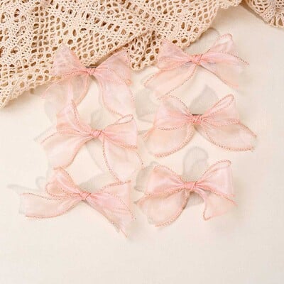 6 vnt. balti nėriniai, lankeliai, plaukų segtukai mergaitėms, puikūs Bowknot plaukų segtukai, vaikiški plaukų segtukai, korėjietiški galvos apdangalai, plaukų priedai