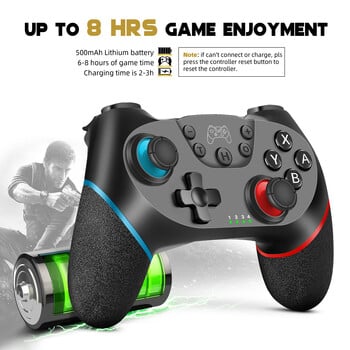 Ασύρματο χειριστήριο AceGamer για ελεγκτή Switch Pro Συμβατό με Switch/Lite/OLED Gamepad Joystick με Wake-up και Turbo