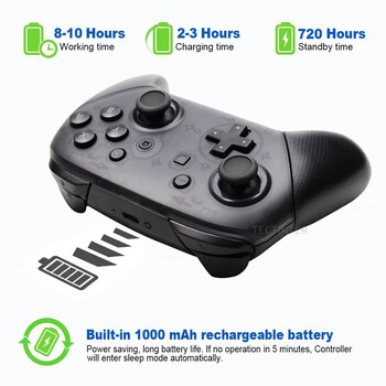 Ασύρματο χειριστήριο Bluetooth Joystick για Nintendo Switch Pro Mando Gamepad Συμβατό με Nintendo Switch/Lite/Switch OLED