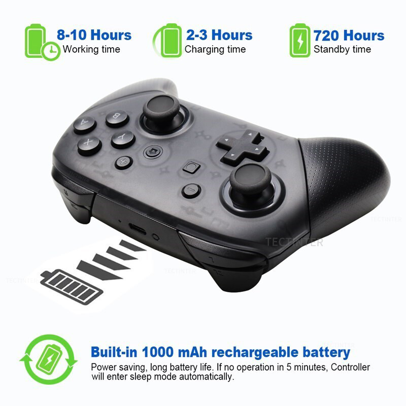 Controler wireless Bluetooth Joystick pentru Nintendo Switch Pro Mando Gamepad compatibil cu Nintendo Switch/Lite/Switch OLED