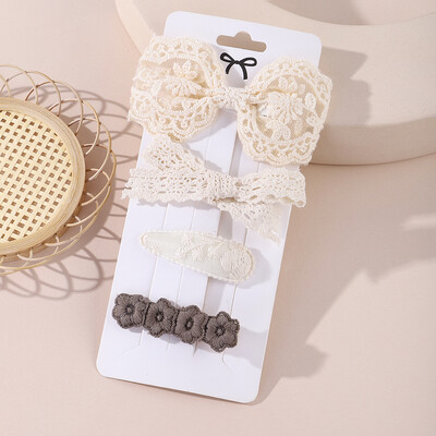 10vnt./att. Nauji vaikiški plaukų segtukai su margintais medvilniniais BB plaukų segtukų rinkinys Pavasario vasaros spalvos plaukų segtukai mergaičių puošnioms galvos segtėms