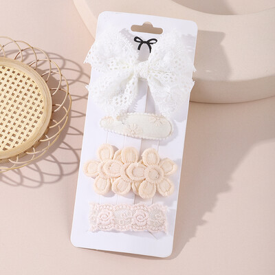 10vnt./att. Nauji vaikiški plaukų segtukai su margintais medvilniniais BB plaukų segtukų rinkinys Pavasario vasaros spalvos plaukų segtukai mergaičių puošnioms galvos segtėms