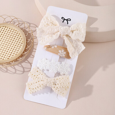 10vnt./att. Nauji vaikiški plaukų segtukai su margintais medvilniniais BB plaukų segtukų rinkinys Pavasario vasaros spalvos plaukų segtukai mergaičių puošnioms galvos segtėms