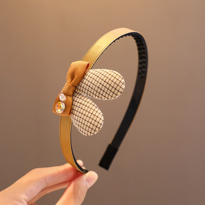 2023 m. nauji vaikai, gražios kavos spalvos animacinių filmų širdis, gėlių lankas, papuošalas galvos tvarsčiai mergaitei, mieli plaukų lankelis, vaikų plaukų aksesuarai