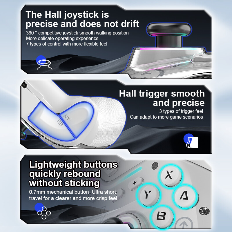 Bežični Bluetooth Gamepad za Switch Pro Controller Joystick za Switch Igraću konzolu 6-osna ručka Hall effe PC Android IOS