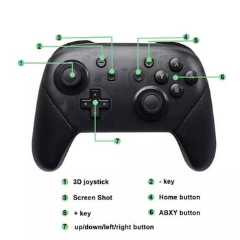 Безжичен Bluetooth контролер за джойстик за Nintend Switch Pro Mando Gamepad Game T4 Pro за Nintend Switch/Lite/Switch OLED