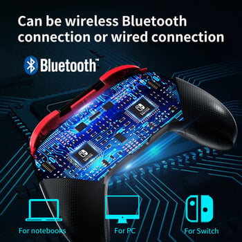 Ελεγκτής παιχνιδιών AOLION Wireless Bluetooth για ασύρματο χειριστήριο Nintendo Switch Pro με NFC και 3D χειριστήρια GamePad