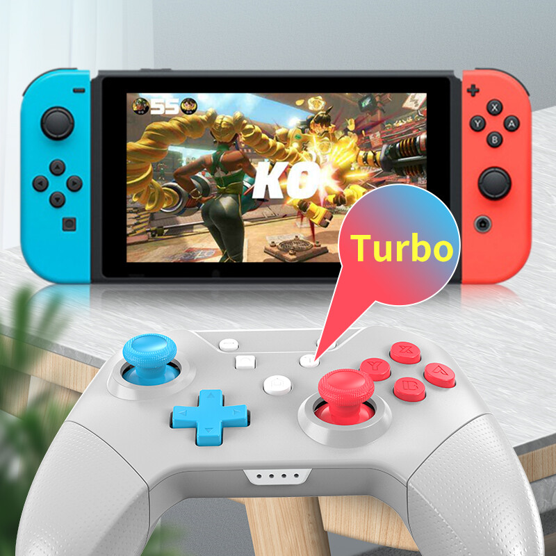 AOLION vezeték nélküli Bluetooth játékvezérlő Nintendo Switch Pro vezeték nélküli kontrollerhez NFC-vel és 3D joystickkal GamePad