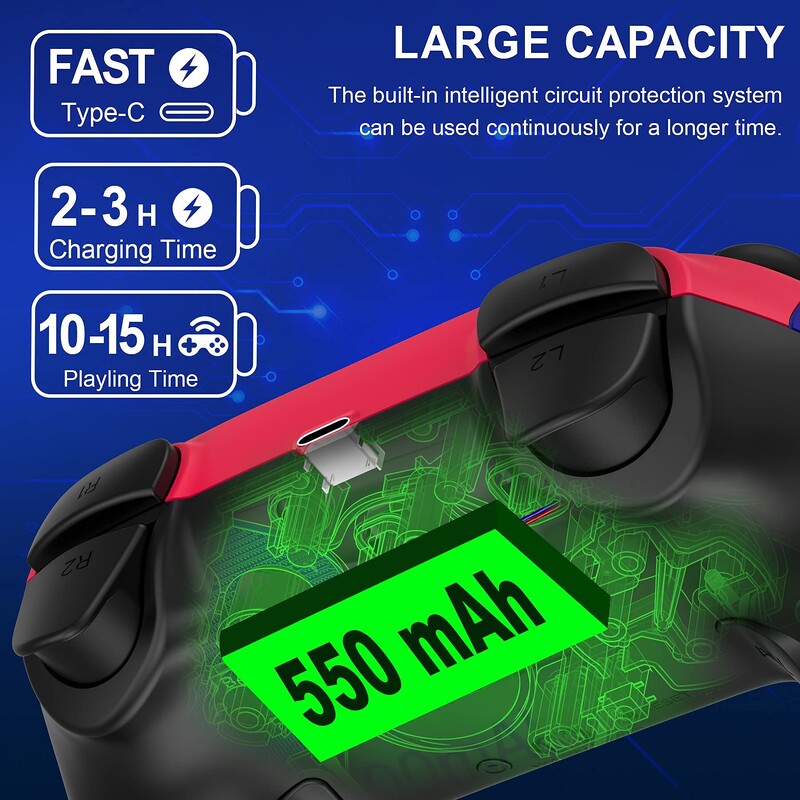 Herný ovládač Bezdrôtový Gamepad s ovládaním Bluetooth s Turbo 6-osým Gyro pre konzolu Nintendo Switch Pro Switch Lite OLED