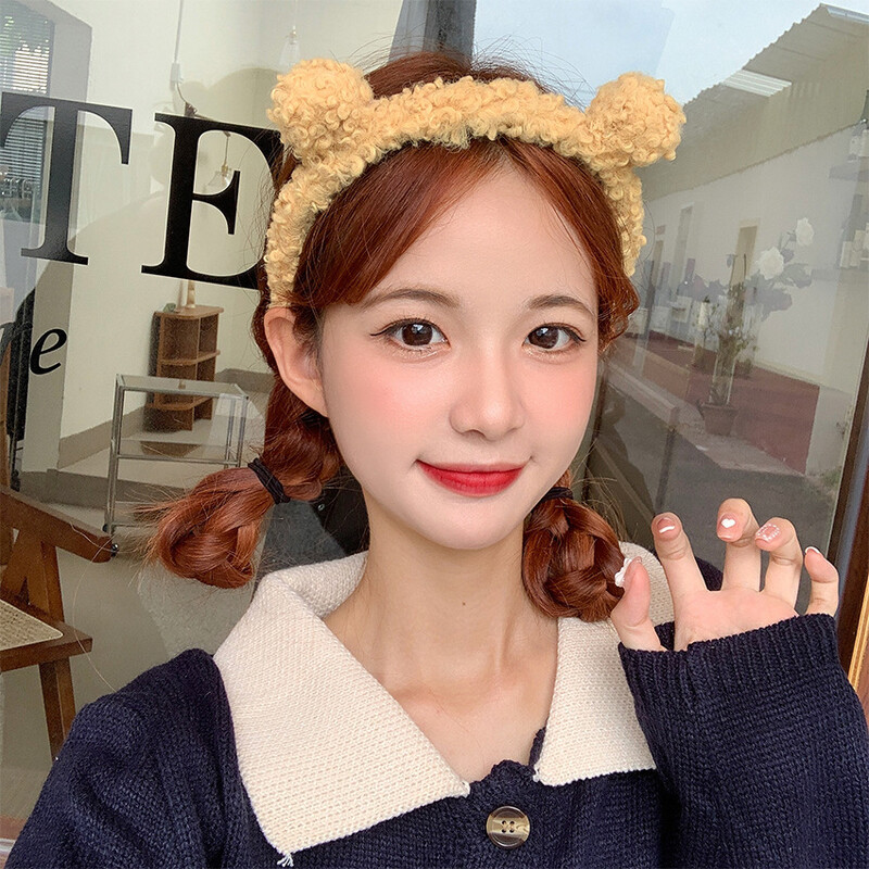 Noi fete drăguțe urechi de urs Cerce de păr de pluș pentru fete copii bentițe minunate bentiță copii accesorii de păr la modă de iarnă