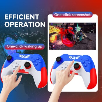 Wireless Switch Pro Controller Bluetooth Gamepad με Turbo/6-axis Gyro/Wakeup/Joystick για Nintendo Switch/Lite/OLED