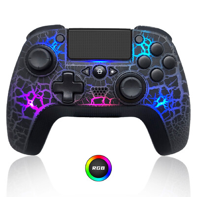 Безжични геймпади Bluetooth дистанционно управление за PS3 PS4 с 6-осен жироскоп RGB LED контролер за игри за Play Station 3 4 PC