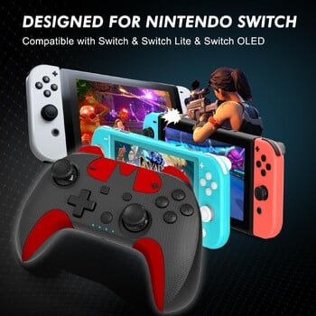 Контролер за Nintendo Switch Lite OLED Bluetooth геймпади с 6-осен жироскоп за Switch Pro Console Джойстик за безжично управление