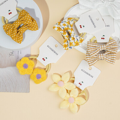 10vnt/komplektas Mergaičių miela gėlių plaukų kilpa, elastingi plaukų kaklaraiščiai vaikams, madingi plaukų aksesuarai, dovanėlė kūdikių princesėms